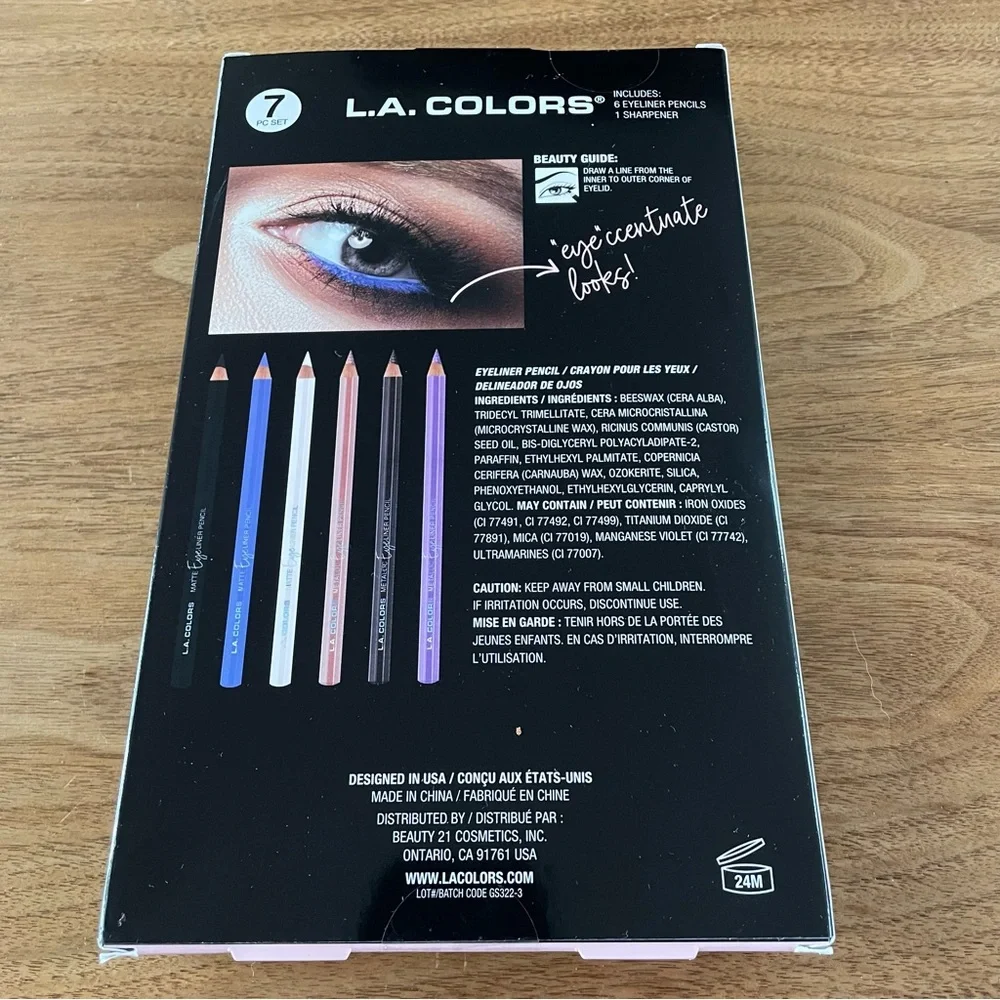 NIP L.A. Colors 7 piece eyeliner set